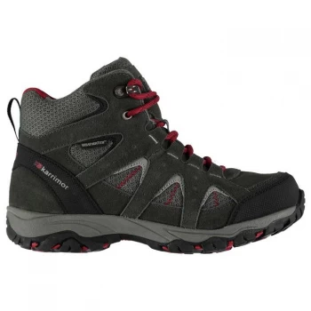 Image of Karrimor Mount Mid Junior Waterproof Walking Boots - Charcoal/Red