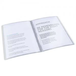 Image of Choices Translucent Display Book, A4, 40 Pockets, 80 Sheet Capacity, White - Outer Carton of 10