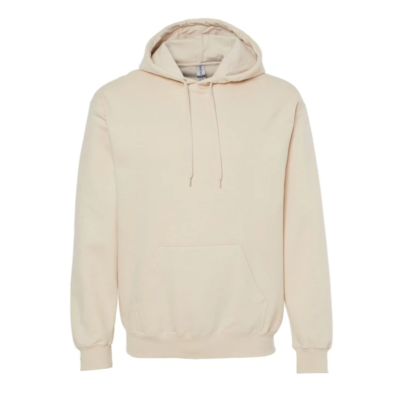 Image of Gildan Mens Softstyle Fleece Midweight Hoodie in Light Sand Size: Small Light Sand Male S