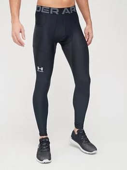 Image of Under Armour HeatGear&reg; Armour Leggings - Black/White, Size 2XL, Men
