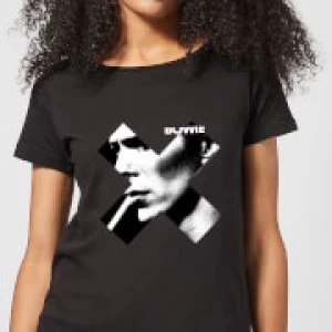 Image of David Bowie X Smoke Womens T-Shirt - Black - M
