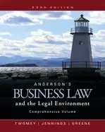 Image of andersons business law and the legal environment comprehensive volume