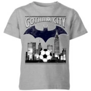 Image of DC Batman Football Gotham City Kids T-Shirt - Grey - 9-10 Years