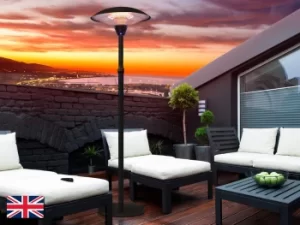 Image of Estufa Outdoor Electrical Heater Adjustable Stand, Dome Style, Remote Control, IP44