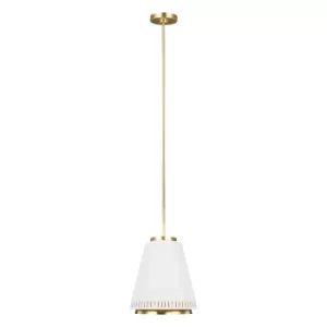 Image of Carter 1 Light Pendant, Style B, Matt White, E27