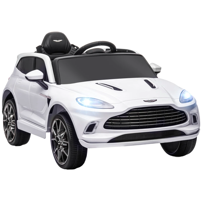 Image of AIYAPLAY Aston Martin DBX Licensed 12V Kids Electric Car w/ Remote, White White