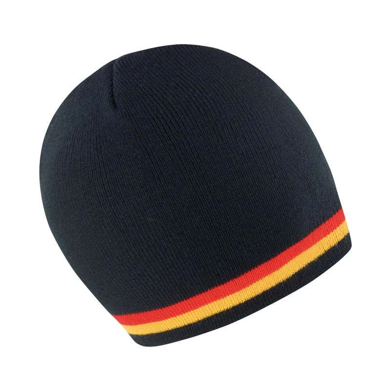Image of Result Result Men National Germany Beanie in Jet Black Jet Black One Size Male 5063527382023