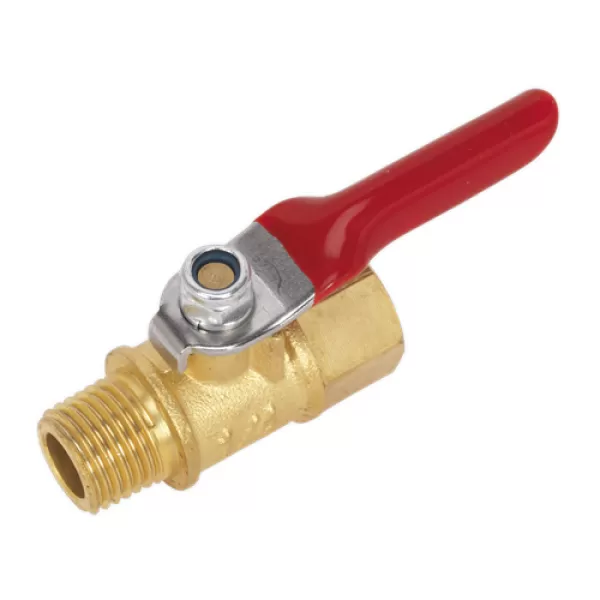 Image of Sealey SA906 Lever Ball Valve 1/4BSPT (M) x 1/4BSP (F)