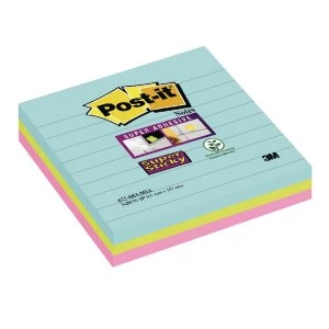 Image of Post it Super Sticky Lined Notes Miami XL 101x101mm 675 SS3 MIA