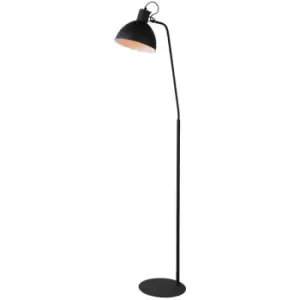 Image of Lucide SHADI - Floor Reading Lamp - 1xE27 - Black