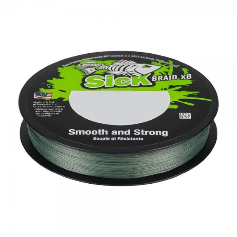 Image of Berkley Sick Braid Low Vis Green 0.06mm/5.4kg/12lb 150M Size: Low Vis