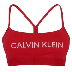 Image of Calvin Klein Performance Essential Logo Bra - Red