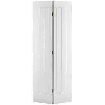 Image of LPD Mexicano Panel White Primed Internal Bi-fold Door - 1981mm x 762mm (78 inch x 30 inch)
