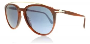 Image of Persol PO3159S Sunglasses Striped Brown 904656 55mm