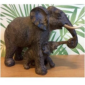 Image of Naturecraft Collection - Elephant Mother & Baby Figurine