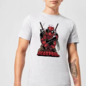 Image of Marvel Deadpool Ready For Action T-Shirt - Grey - L