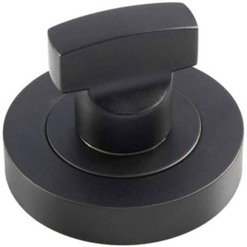 Image of Loops Thumbturn Lock and Release Handle Concealed Fix Round Rose Matt Black unisex