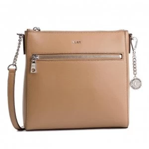 Image of DKNY Top Zip Pocket Cross Body Bag - Latte