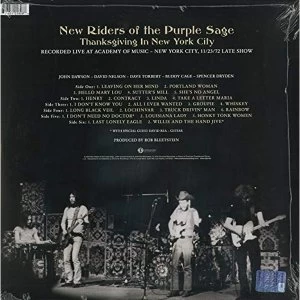 Image of New Riders Of The Purple Sage - Thanksgiving In New York City (Black Friday 2019) Vinyl
