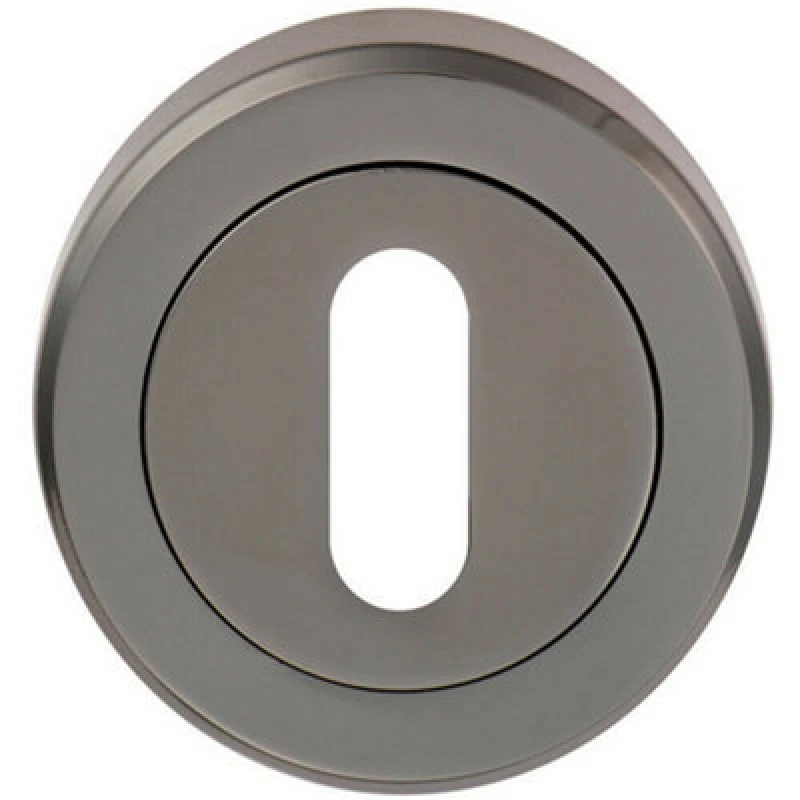 Image of Loops 51mm Lock Profile Escutcheon Chamfered Edge Concealed Fix Black Nickel Metallics unisex