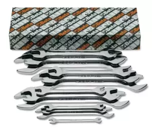 Image of Beta Tools 55 MP/S8 8pc Double Open End Spanner Box Set Chrome-plated 000550650