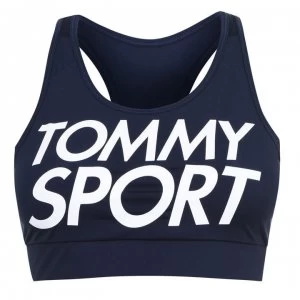 Image of Tommy Sport Logo Sports Bra - Sport Navy