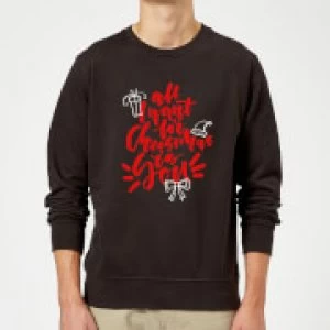 Image of All i want for Christmas Sweatshirt - Black - 5XL