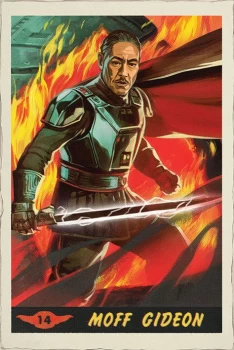 Image of Star Wars The Mandalorian - Moff Gideon Card Poster multicolour