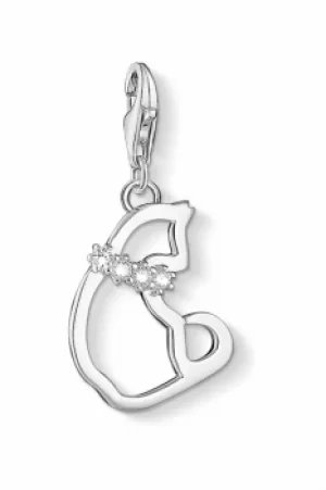 Image of Ladies Thomas Sabo Sterling Silver Charm Club Cat Charm 1245-051-14
