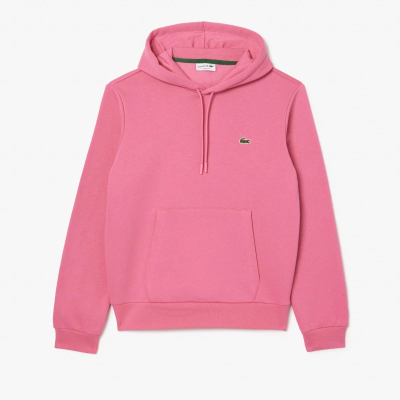 Image of Lacoste Mens Pull Over Hoodie Reseda Pink male L