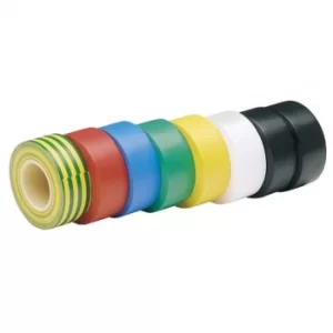 Image of Draper 8 x 10M x 19mm Mix ed Colours Insulation Tape to BSEN60454/Type2