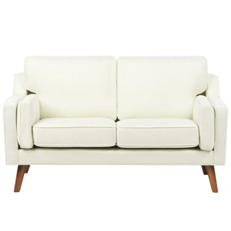 Image of Beliani Sofa 2 Seater Lokka Fabric Off-White