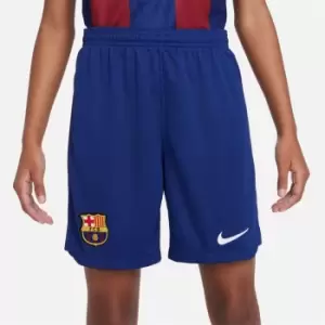 Image of Nike Barcelona Home Shorts 2023 2024 Juniors - Blue