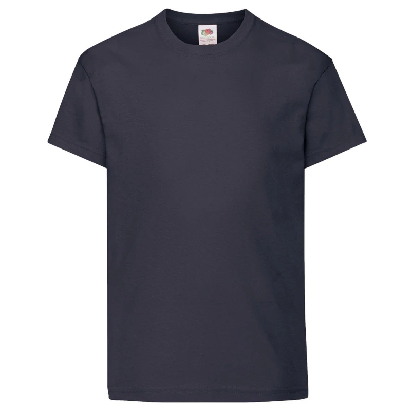 Image of Fruit of the Loom Original Short Sleeve T-Shirt in Navy Size: 12-13 Years Navy Unisex 12-13 Years
