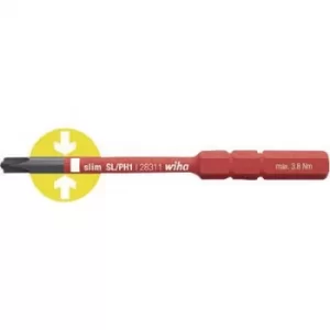 Image of Wiha SoftFinish electric VDE Plus/Minus Interchangeable bit SL/PZ 2 83mm Compatible with Wiha Torque