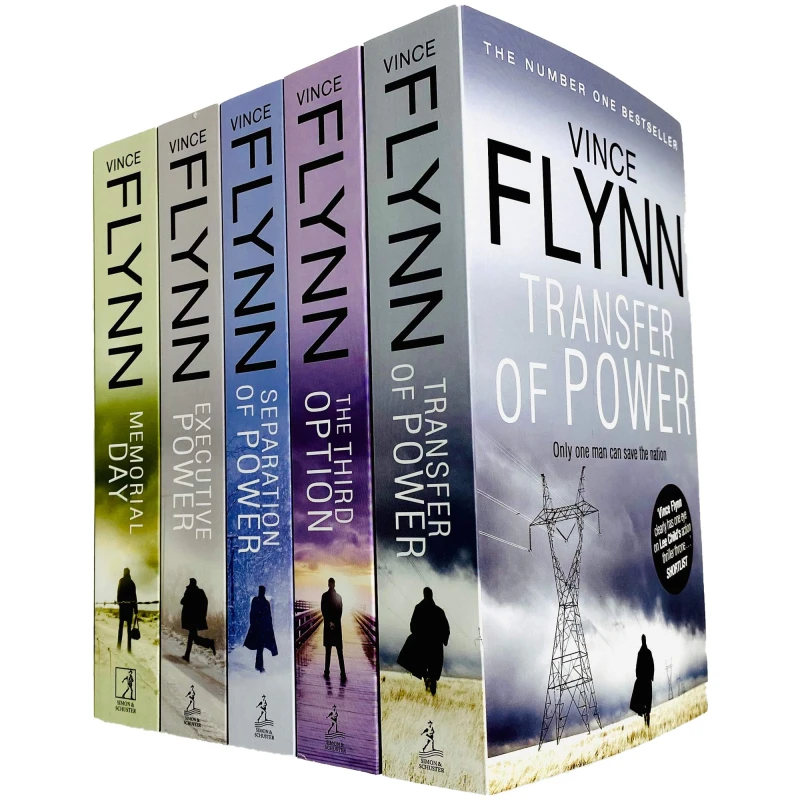 Image of Mitch Rapp Novel Series Five Book Collection Vince Flynn Transfer Of Power The Third Option Vince Flynn Books