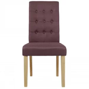 Image of Roma Set of 2 Plum Fabric Dining Chairs