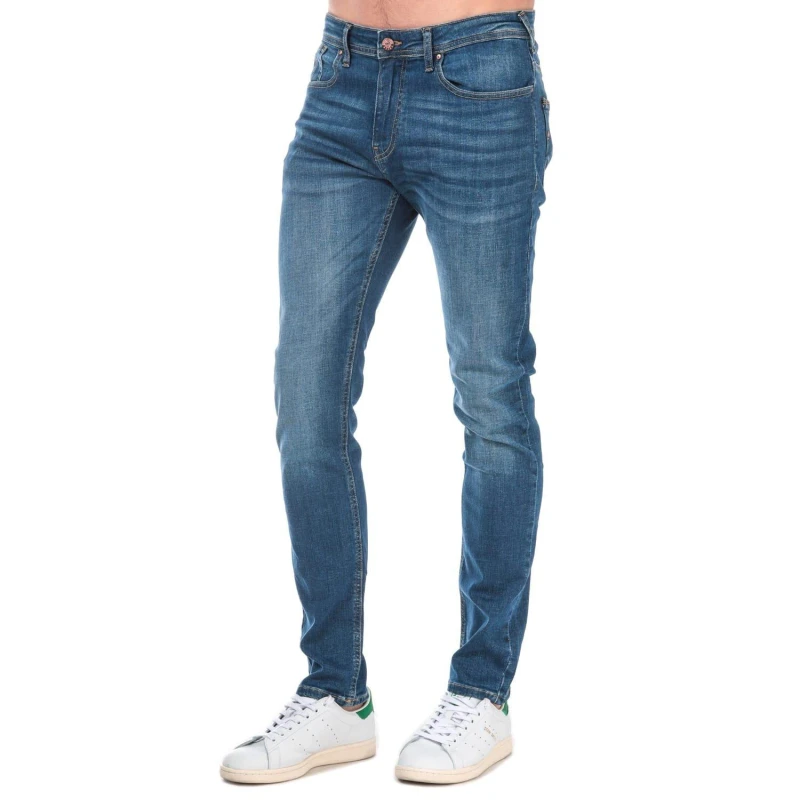 Image of Duck and Cover Overbug Tapered Jeans - Blue Blue One Size