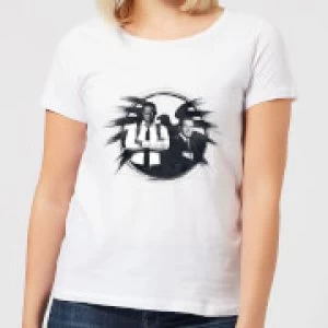 Image of Captain Marvel Fury And Coulson S.H.I.E.L.D. Womens T-Shirt - White - S