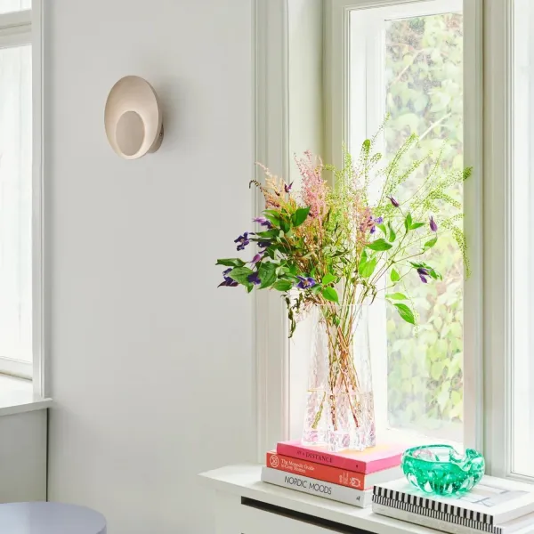 Image of Marsi Indoor Dimmable Wall Light in Beige (Height) 21cm