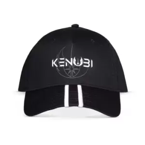 Image of Star Wars Obi-Wan Kenobi Logo Adjustable Cap, Black/Grey (BA814134OWK)
