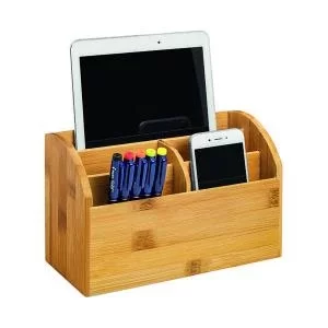 Image of CEP Silva Bamboo Desk Tidy Woodgrain 2240020301 CEP00727