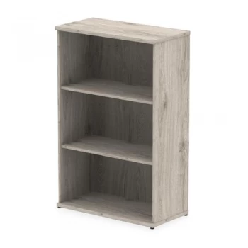 Image of Trexus Office Medium Bookcase 800x400x1200mm 2 Shelves Grey Oak Ref