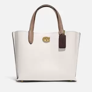 Image of Coach Womens Colorblock Willow Tote Bag 24 - Chalk Multi