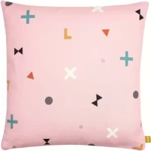 Image of Furn Bitsa Recycled Cushion Cover (43cm x 43cm) (Blush Pink/Grey)