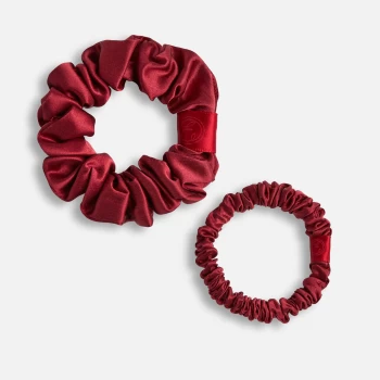 Image of ESPA Silk Scrunchie - Burgundy