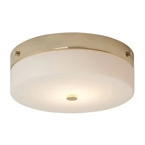 Image of 1 Light Large Flush Light - Polished Gold