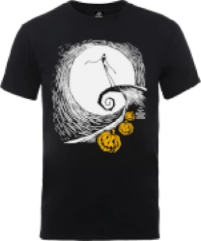 Image of Disney The Nightmare Before Christmas Jack Skellington Pumpkin King Black T-Shirt - M - Black