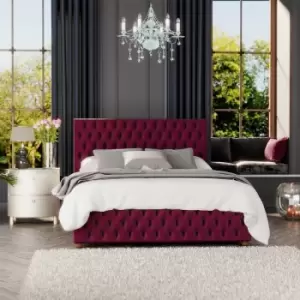 Image of Laurence Llewelyn-bowen - Seren Ottoman Storage Bed, Plush Velvet, Berry Single