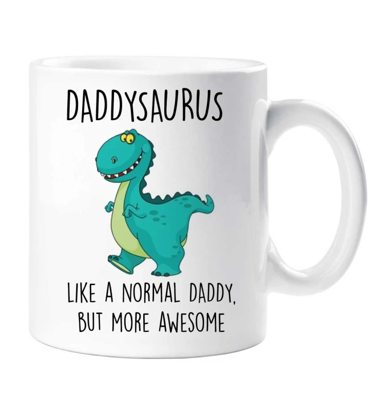 Image of 60 SECOND MAKEOVER Daddysaurus Mug White male